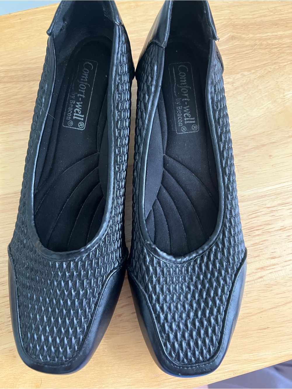 Beacon Black Woven Comfort Slip-Ons